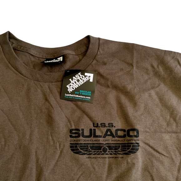 U.S.S Sulaco Conestoga Class Light Assust Carrier Men's Size XL Green T-Shirt - Picture 10 of 16